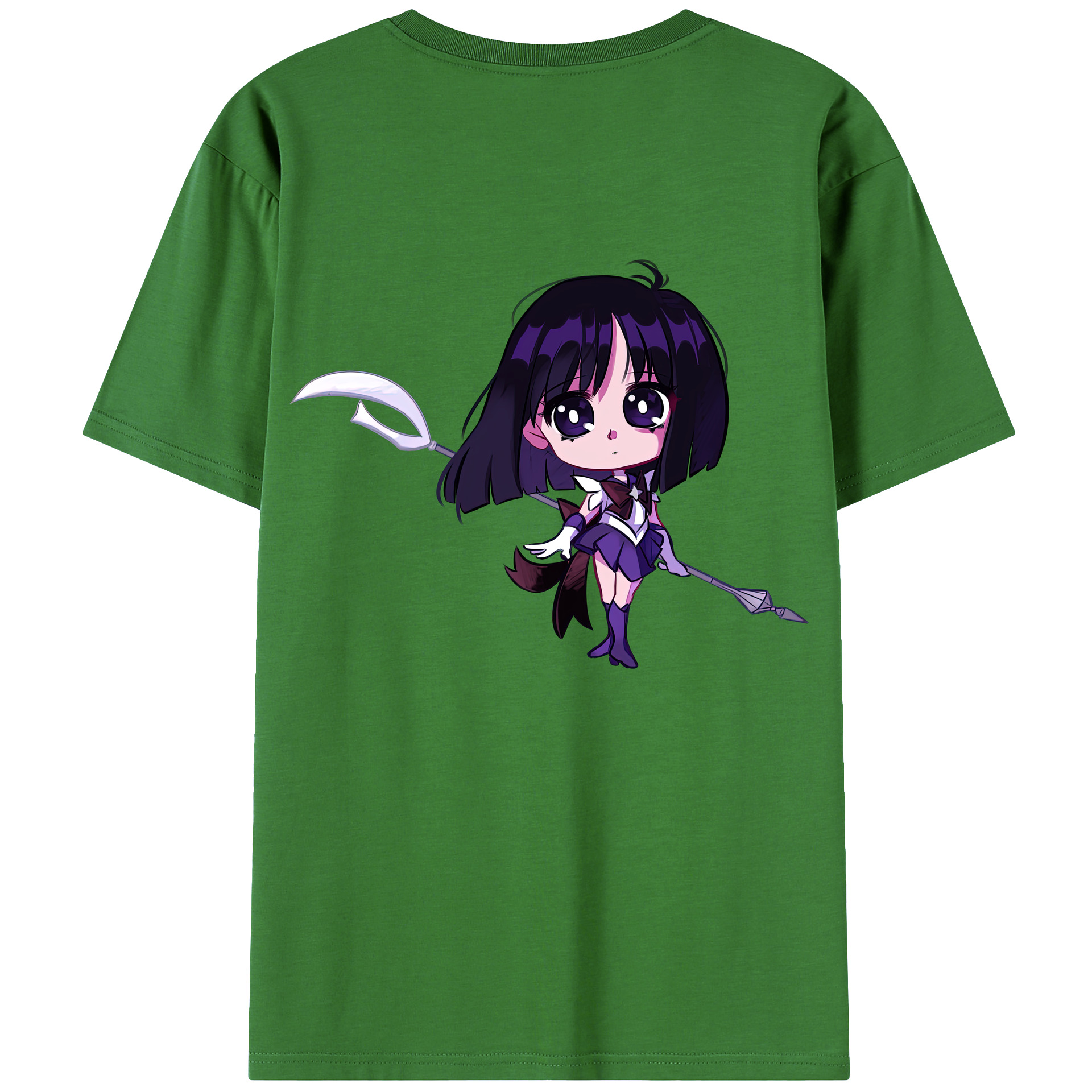 （画像用） 美少女戦士セーラームーン 土萠ほたる Sailor Moon Tomoe Hotaru （セーラーサターン；Sailor Saturn） レディース半袖Tシャツ(バックプリント)